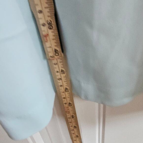 Vintage Lace Robe Womens Size Large 80s Pastel Blue Satin Cottage Romantic Retro - Picture 10 of 11